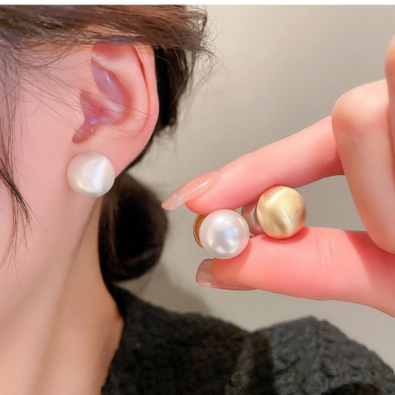 Street Fashion Luxury - Fashion Asymmetric Pearl Earrings Sweet Luxury