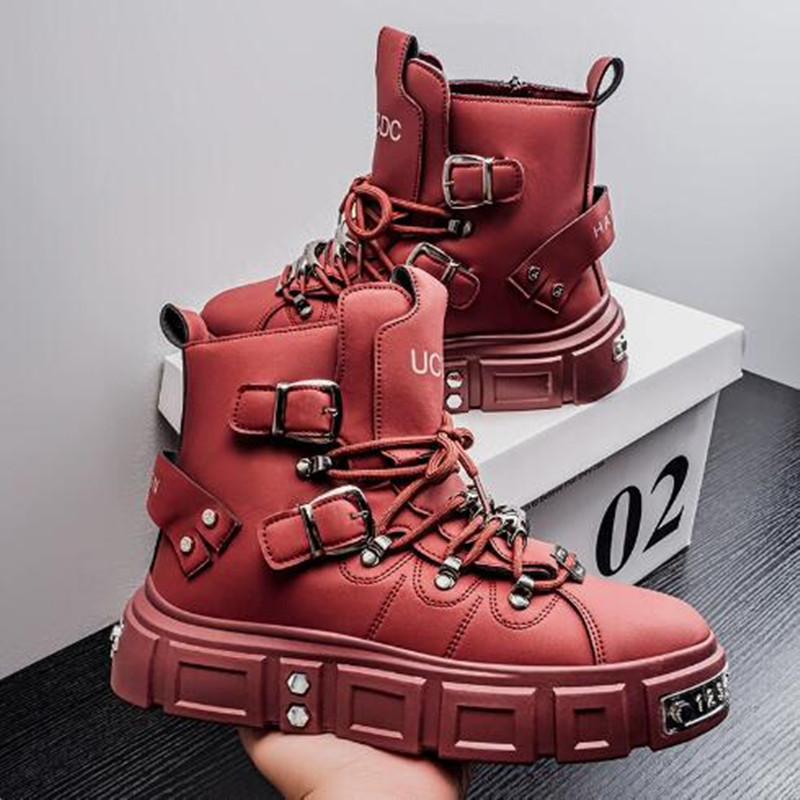 Luxury Rivet Black High top Sn - Street Fashion Luxury 评论和价格