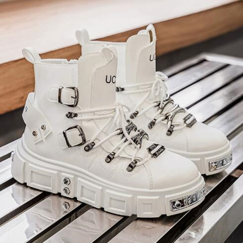 Luxury Rivet Black High top Sn - Street Fashion Luxury 评论和价格