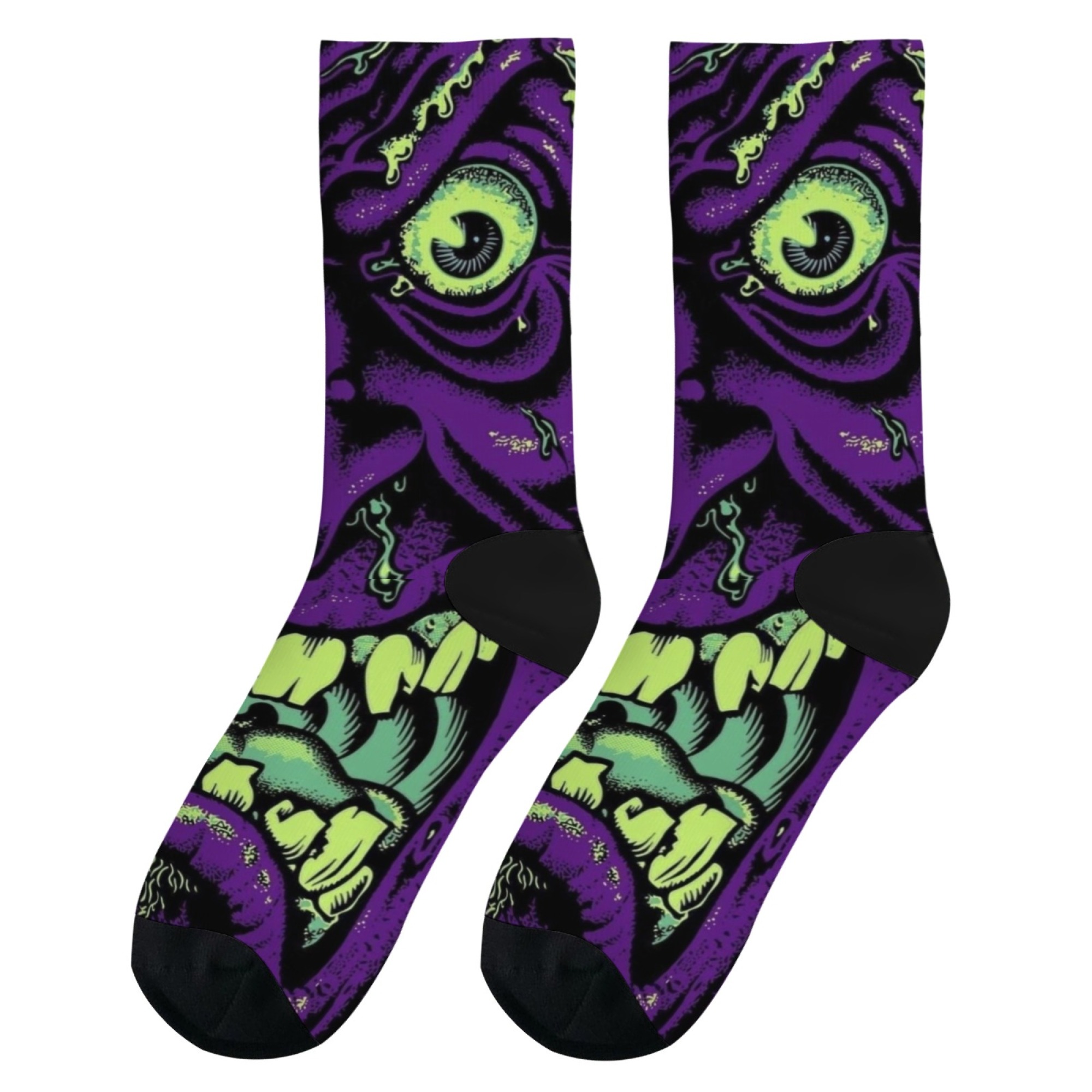 Vibrant Weird Monster Art Crew - Street Fashion Theme 评论和价格