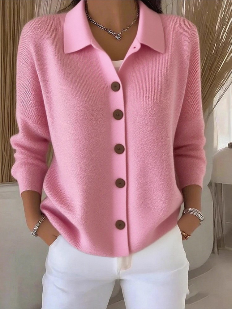 Fashion Knitted Cardigan Butto - Street Fashion China Girl 评论和价格