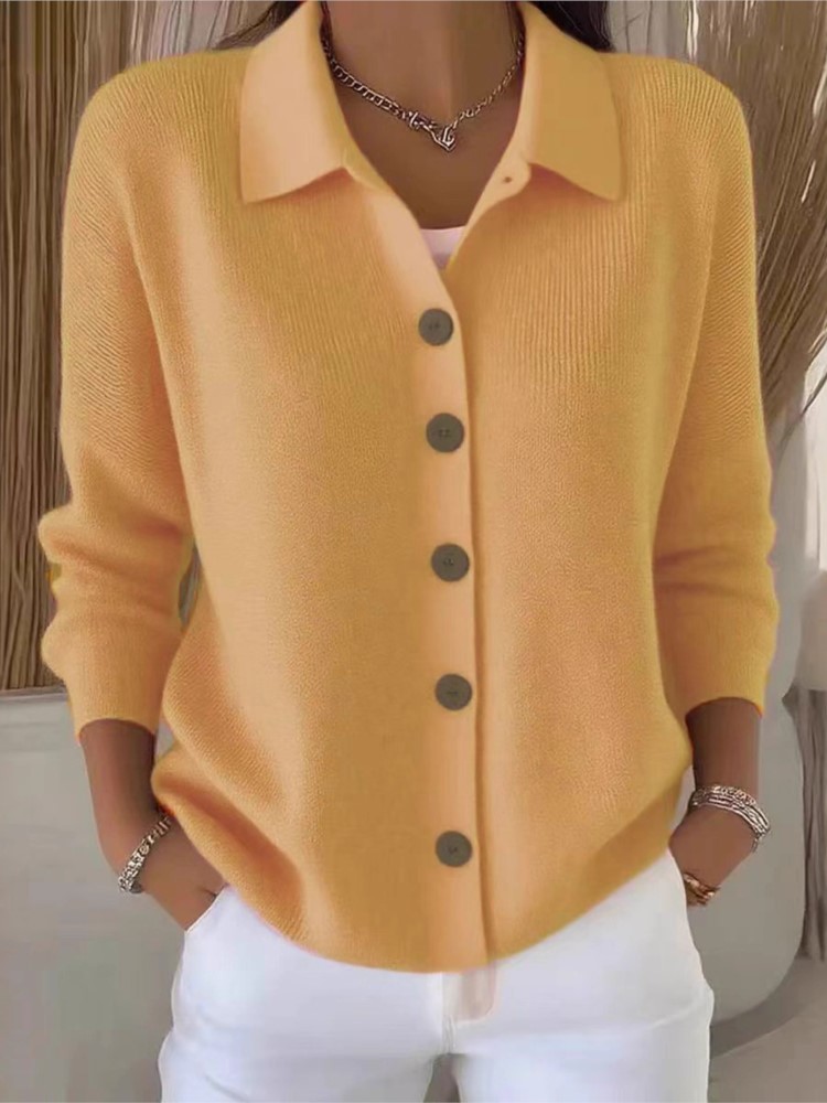 Fashion Knitted Cardigan Butto - Street Fashion China Girl 评论和价格