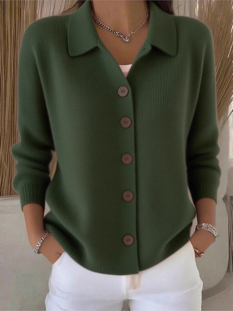 Fashion Knitted Cardigan Butto - Street Fashion China Girl 评论和价格