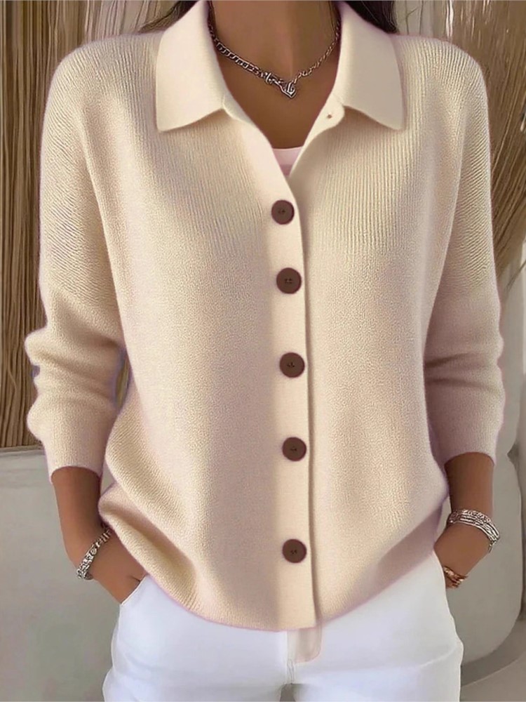 Fashion Knitted Cardigan Butto - Street Fashion China Girl 评论和价格
