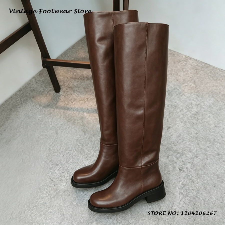 Yellow PU Leather Knee-high Bo - Street Fashion Rome 评论和价格