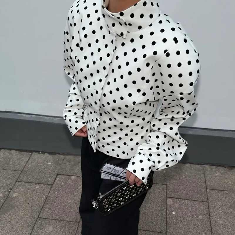 Women Polka Dot Jacket Fashion - Street Fashion Luxury 评论和价格