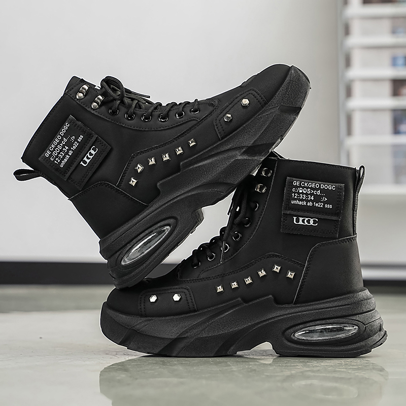 Boots for Man Fashion Rivet Le - Street Fashion Luxury 评论和价格