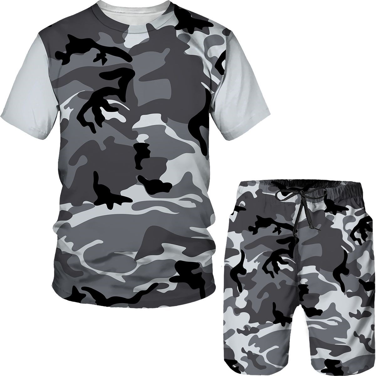 Camouflage Men's Suits Camo 3D - Street Fashion Tshirt 评论和价格