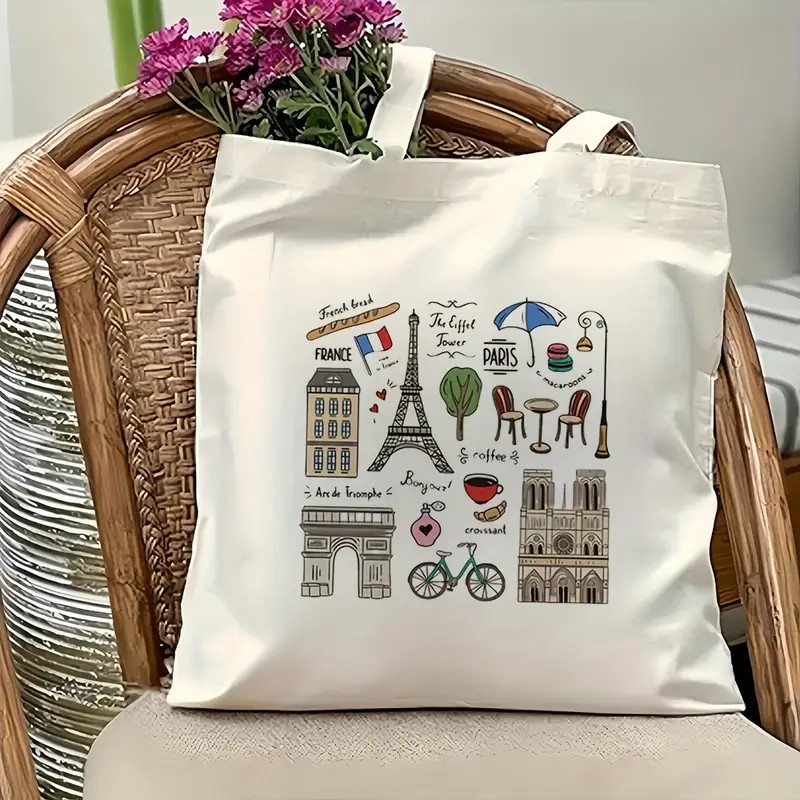 Paris Travel Tote Bag for Wome - Street Fashion In Paris 评论和价格
