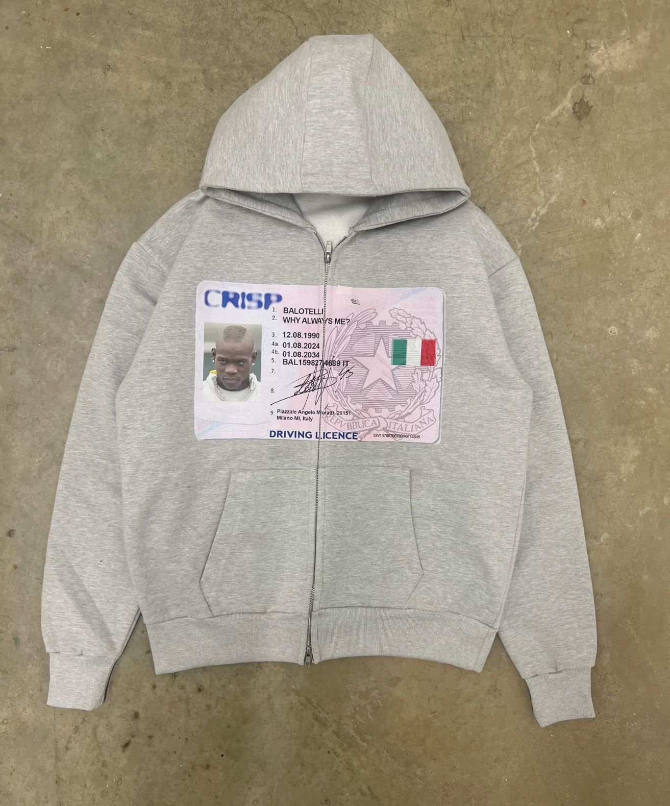 Y2K retro grey zip hoodies fas - Street Fashion Of New York 评论和价格