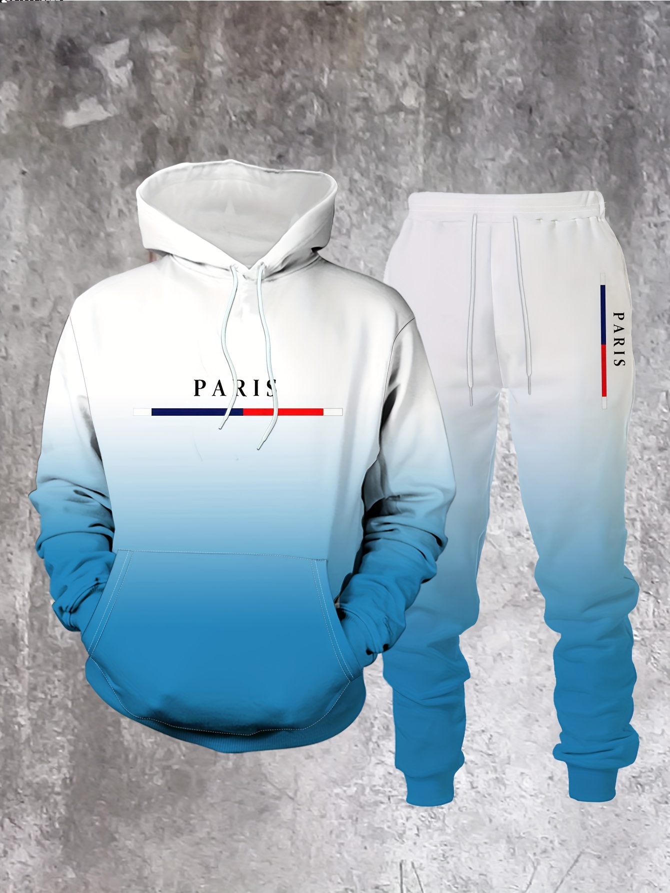 Gradient Color Paris Tracksuit - Street Fashion In Paris 评论和价格
