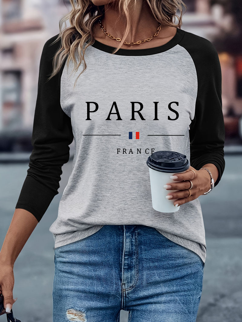 Fashion Paris Letter Print Cas - Street Fashion In Paris 评论和价格
